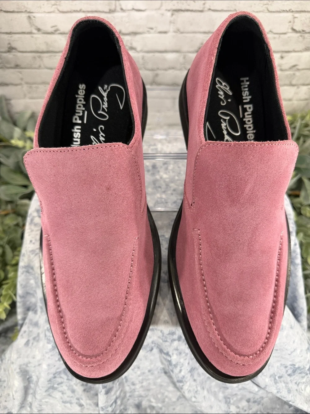 HUSH PUPPIES x ELVIS - Rare Pink Suede Round Toe Casual Loafers - Mens 7M 🩷 EUC